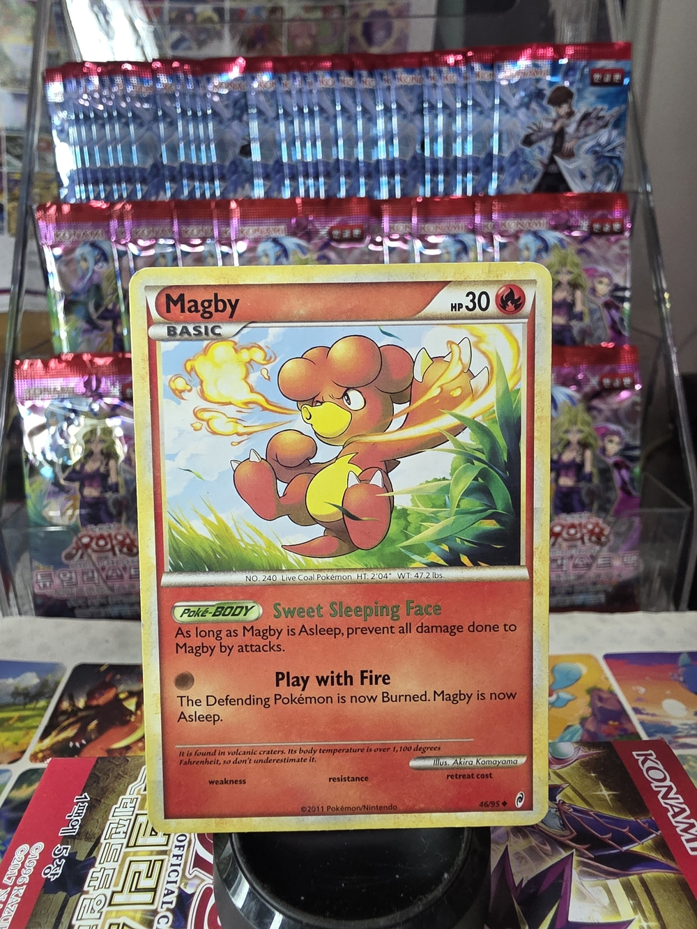 Magby Pokémon Card - Red/Orange Fire Basic